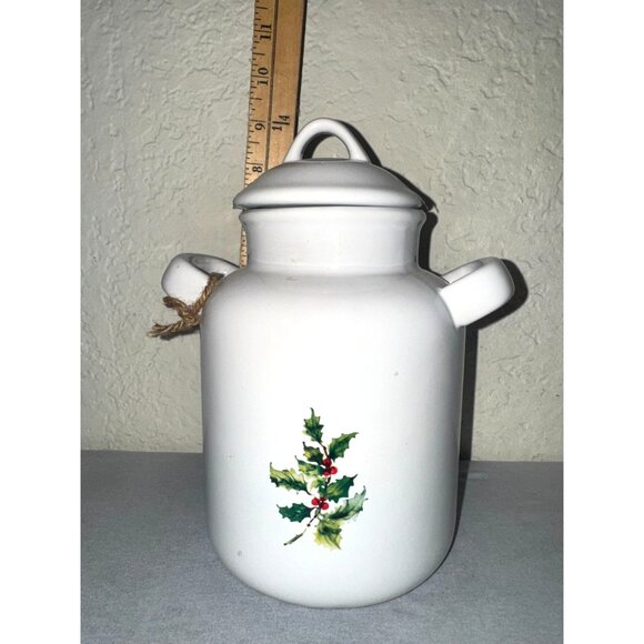 Vintage Hallmark Gourmet Gifts Ceramic Cookie Jar With Lid - Picture 3 of 4